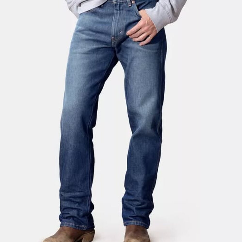 Levi's Men's Blue Riveted Signature Slim Western Style Jeans Size 30 X 32